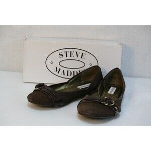 Steve Madden Women's Groucho Brown Suede Flat Shoes Size 8.5 Slip On NEW w/Box